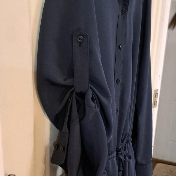 Lauren Ralph Lauren Dark  Blue Button Down Rompers - Picture 3 of 5